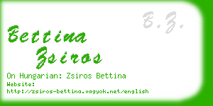 bettina zsiros business card